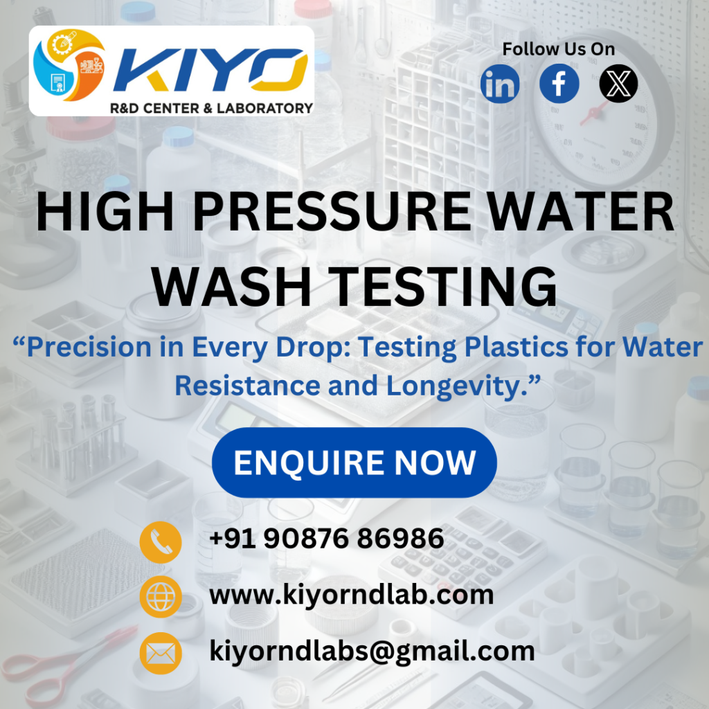 High Pressure Water Wash Testing As Per ASTM D570