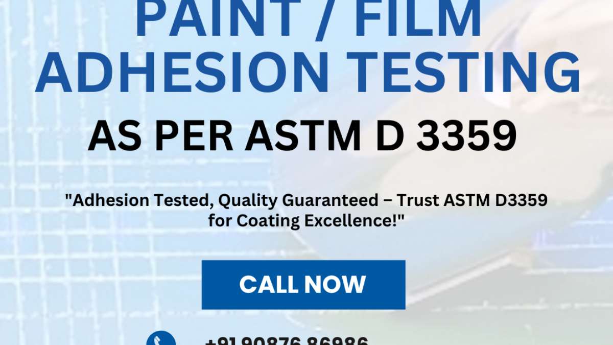 Paint / Film Adhesion Testing As per standard ASTM D 3359