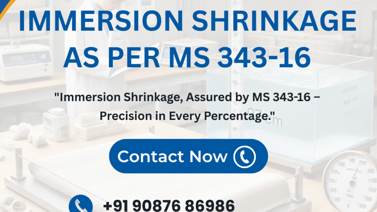 Immersion Shrinkage as per MS 343-16